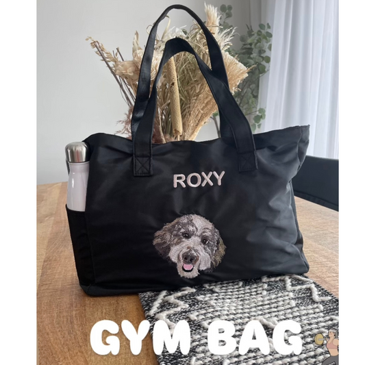 Custom Embroidered Gym Bag – Personalized Tote for Pet Lovers