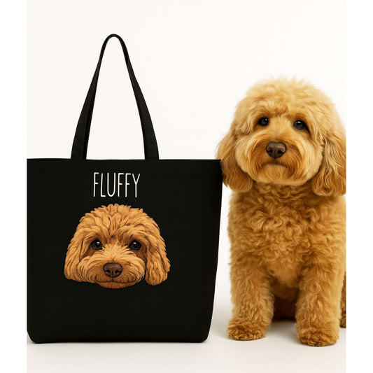 Sac fourre-tout noir personnalisé pour animaux de compagnie – 50 % de réduction sur un cadeau personnalisé pour les propriétaires d'animaux