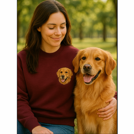 Crewneck Brodé Personnalisé – Cadeau Unique pour les Amoureux des Animaux
