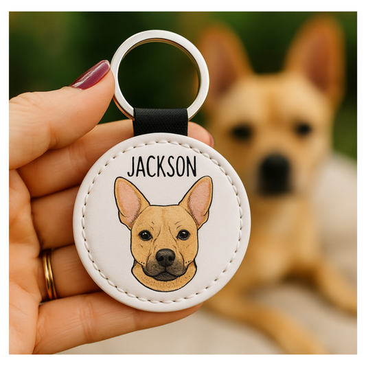 Custom Pet Face Keychain – Personalized with Your Animal’s Portrait