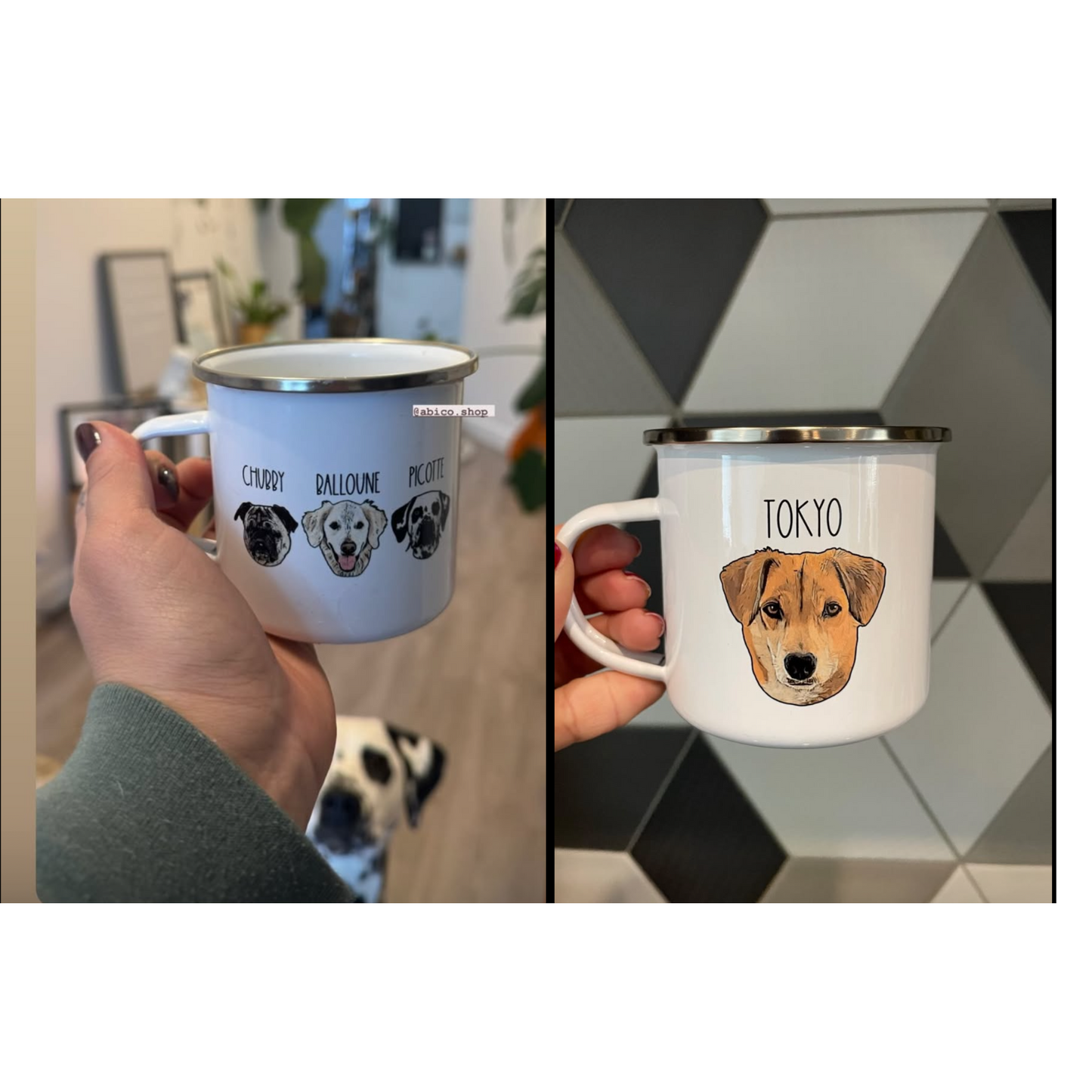 Custom Campfire Mug – Personalized with Your Pet’s Face & Name