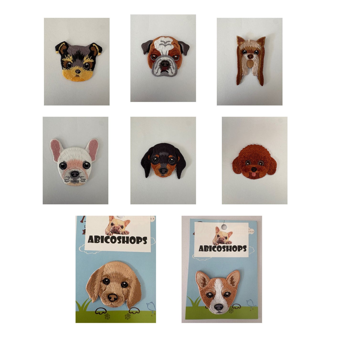 Embroidered Dog Patch – Iron-On (Ready to Ship)