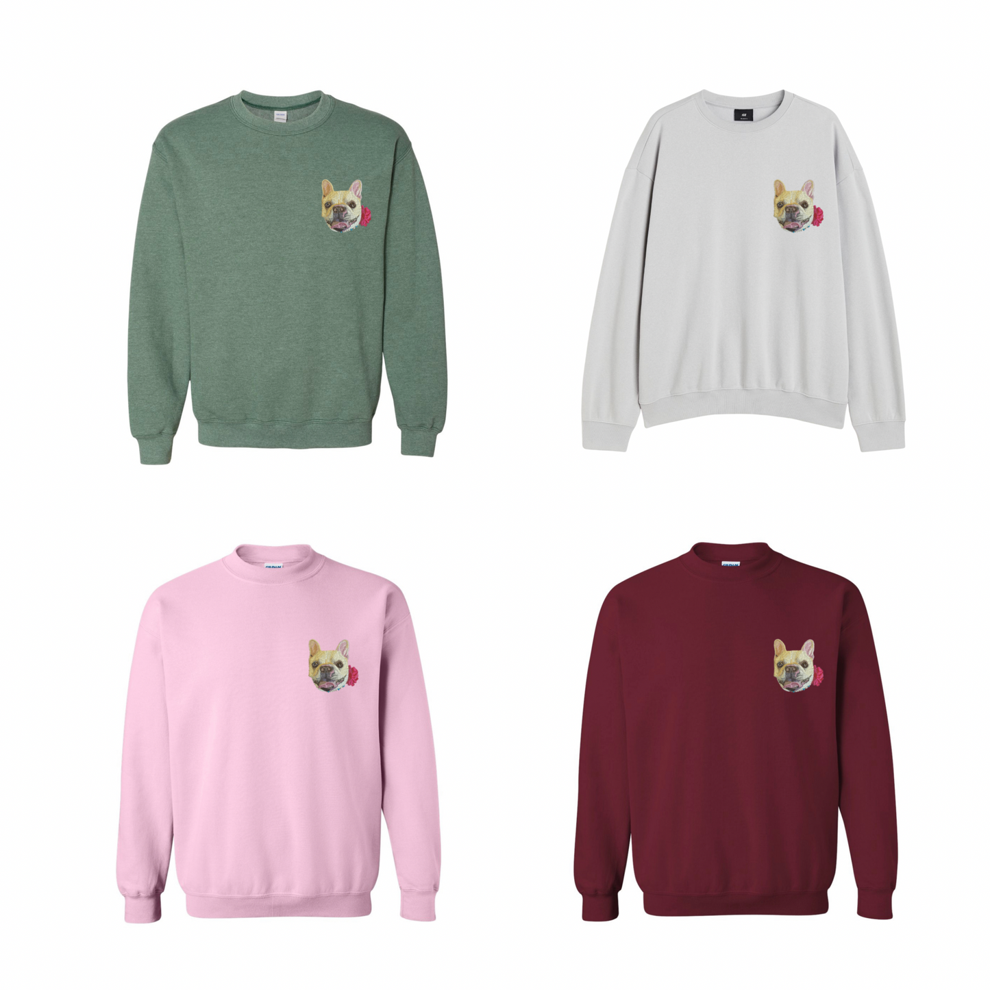 Custom Embroidered Crewneck – Personalized Pet Sweatshirt for Pet Lovers