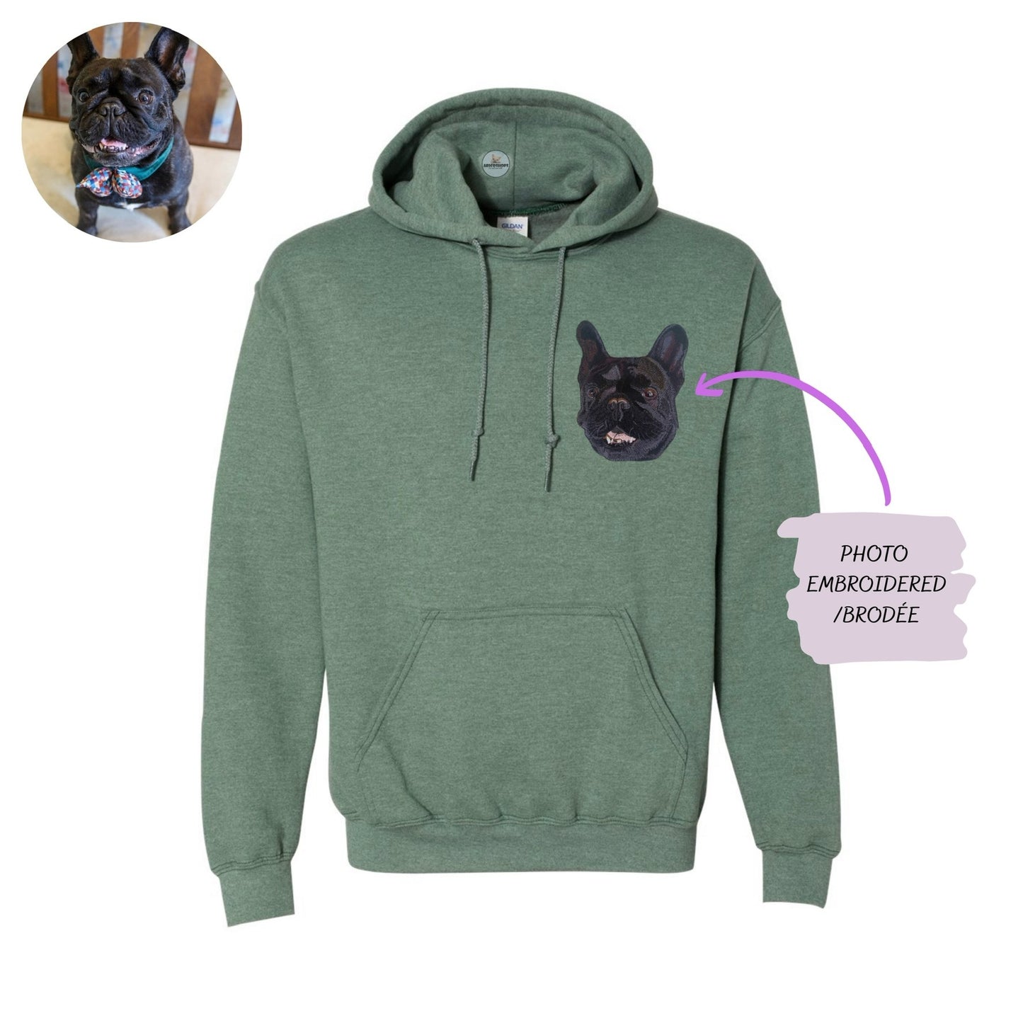 Sweats à capuche personnalisés brodés