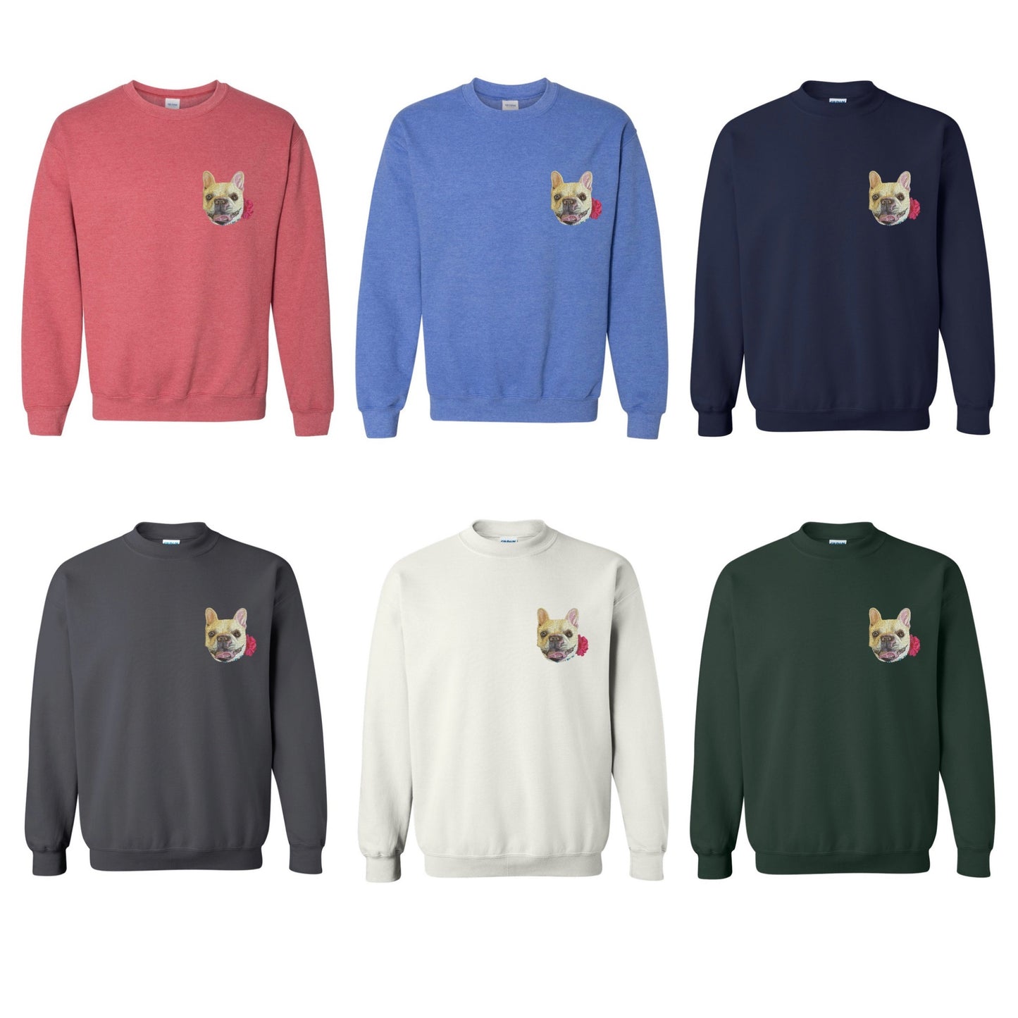 Custom Embroidered Crewneck – Personalized Pet Sweatshirt for Pet Lovers