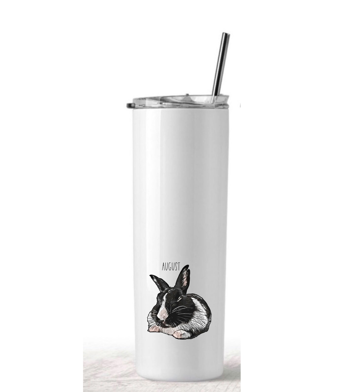 Custom Tumbler with Your Pet’s Face – 20oz Personalized Drinkware for Pet Lovers