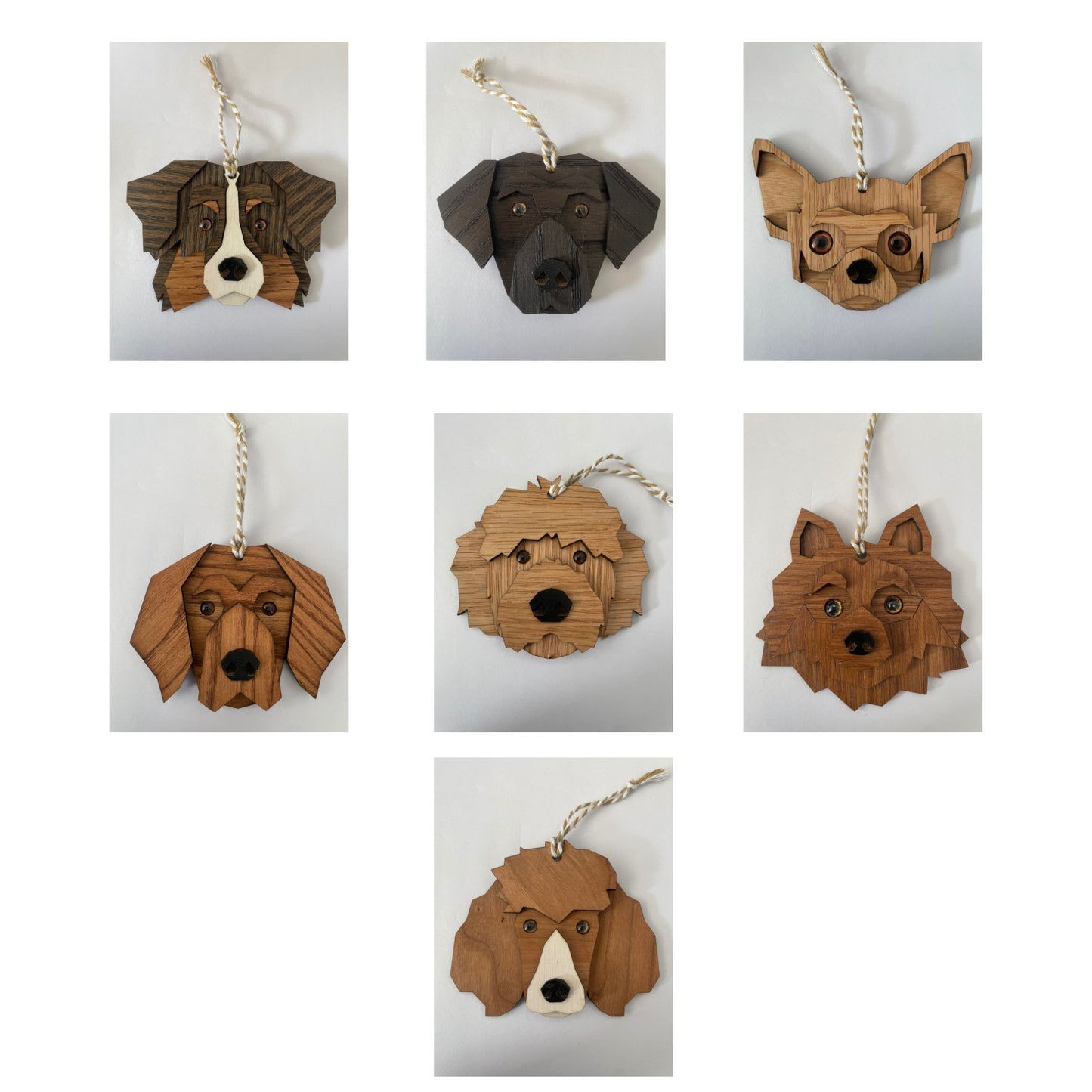Décoration de chien en bois – (prêt à être expédié)