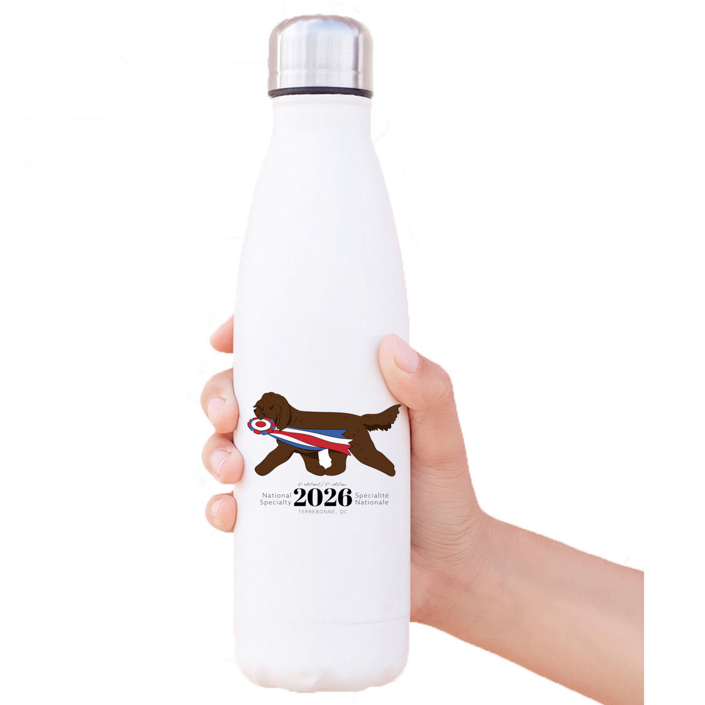 Club Barbet Canada 17 oz Stainless Steel Water Bottle – Printed Logo