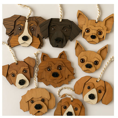 Décoration de chien en bois – (prêt à être expédié)