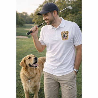 Custom Embroidered Piqué Polo for Pet Lovers – Adult Unisex Fit