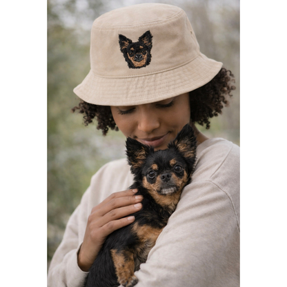 Spring Tie-Dye Custom Embroidered Pet Face Bucket Hat