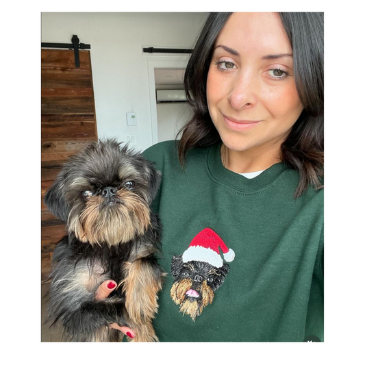 Christmas Embroidered Custom Pet Crewneck