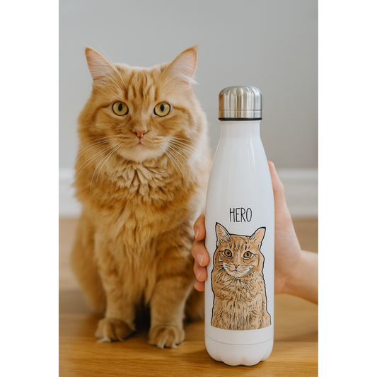 Custom Stainless Bottle with Your Pet’s Face