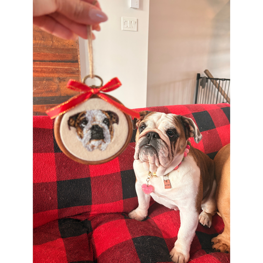 Custom Embroidered Pet Christmas Ornament
