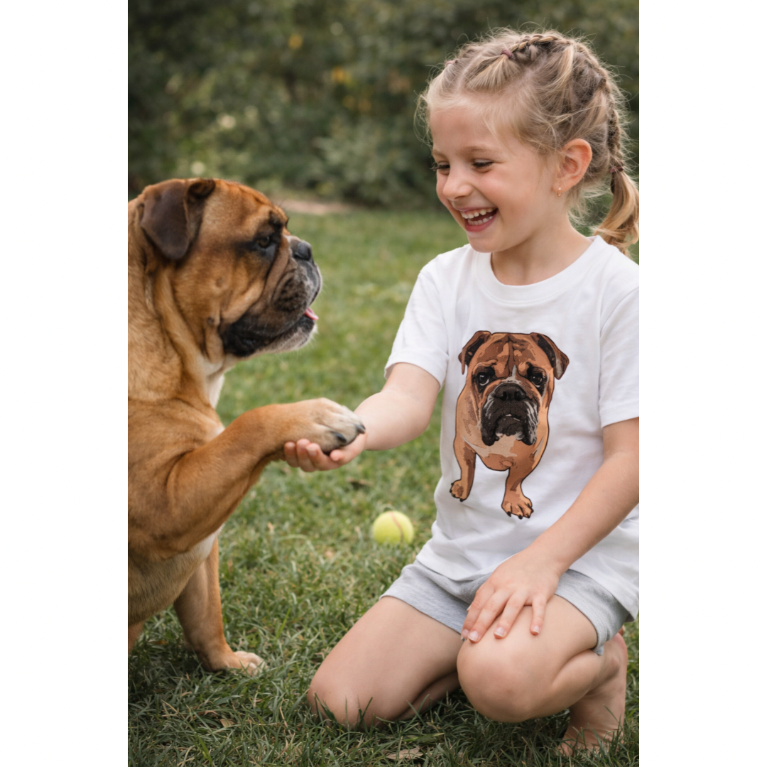 Custom Printed Kids T-Shirt with Pet Face – Personalized Gift for Little Pet Lovers