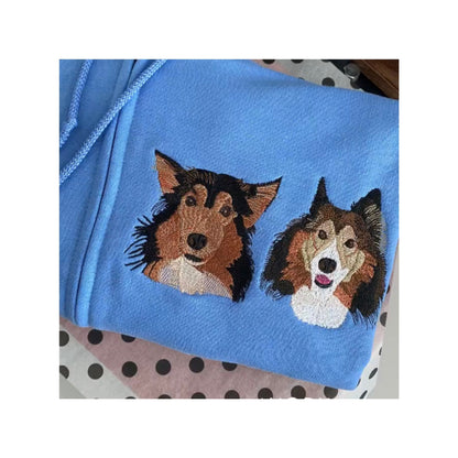 Embroidered Custom Pet Zip Sweatshirts