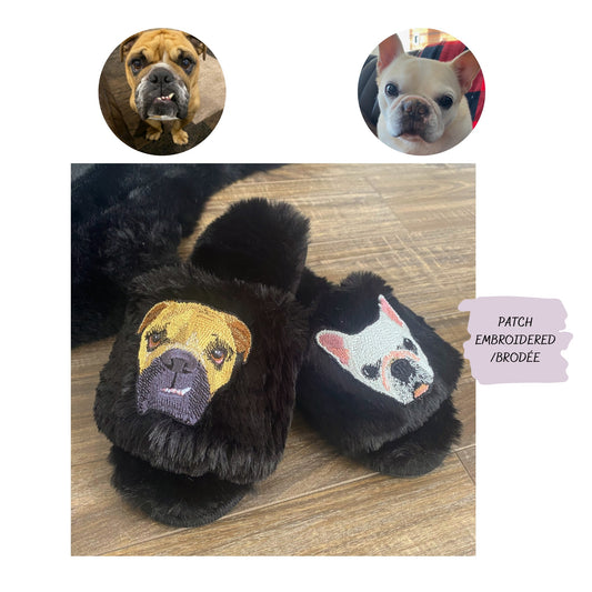 Embroidered Pet Slippers