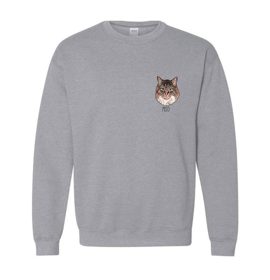 Custom Printed Crewneck with Your Pet’s Image – 40% Off